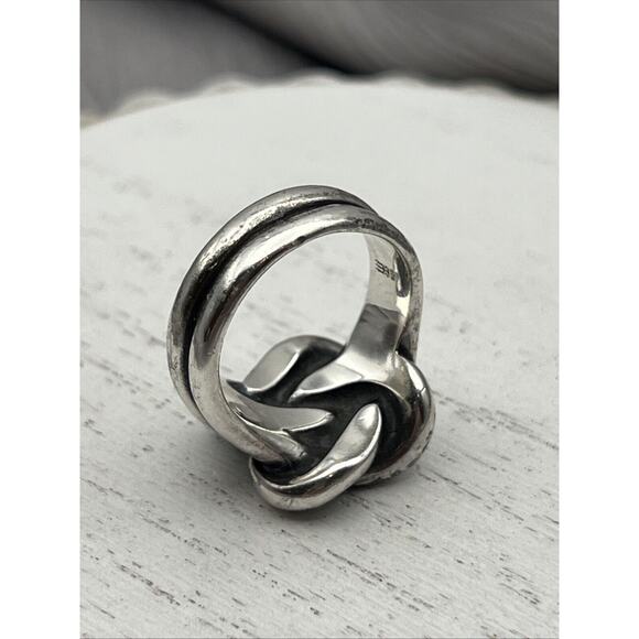 JAMES AVERY STERLING HEAVY BOLD DOUBLE LOVER'S KNOT *SIZE 6.5 - Picture 6 of 7